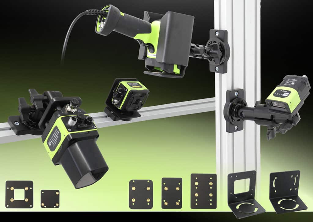 Accessoires de montage pour systèmes de vision et scanners fixes industriels